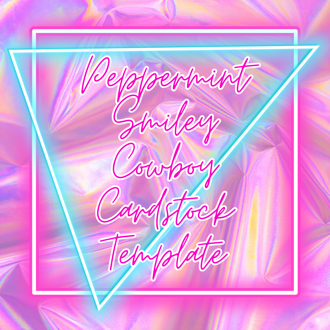 Peppermint Cowboy Smiley Cardstock Template