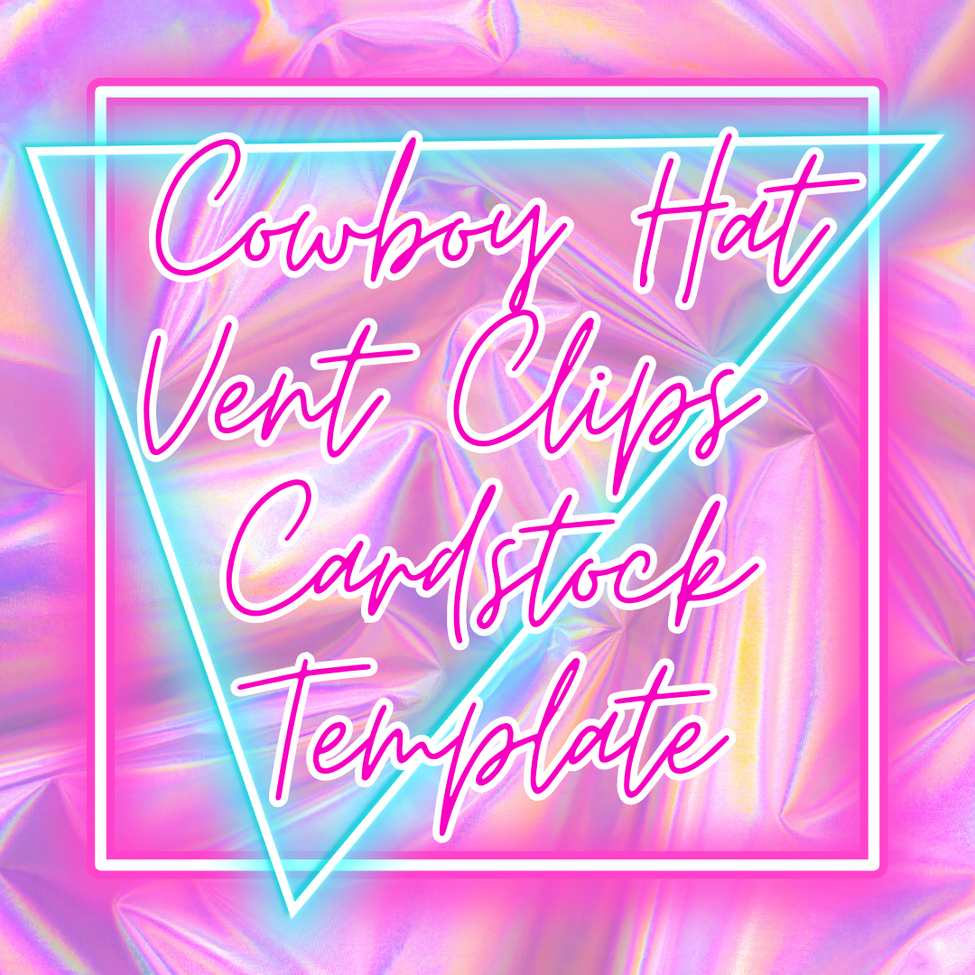 Cowboy Hat Vents Cardstock Template