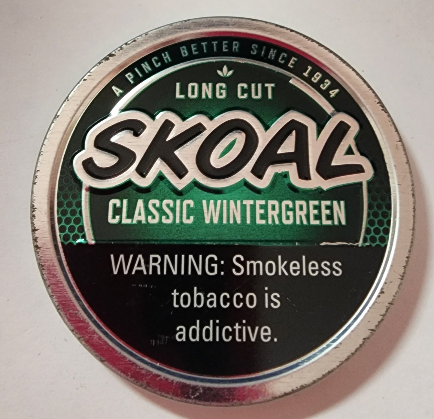 Skoal Classic Wintergreen Lid