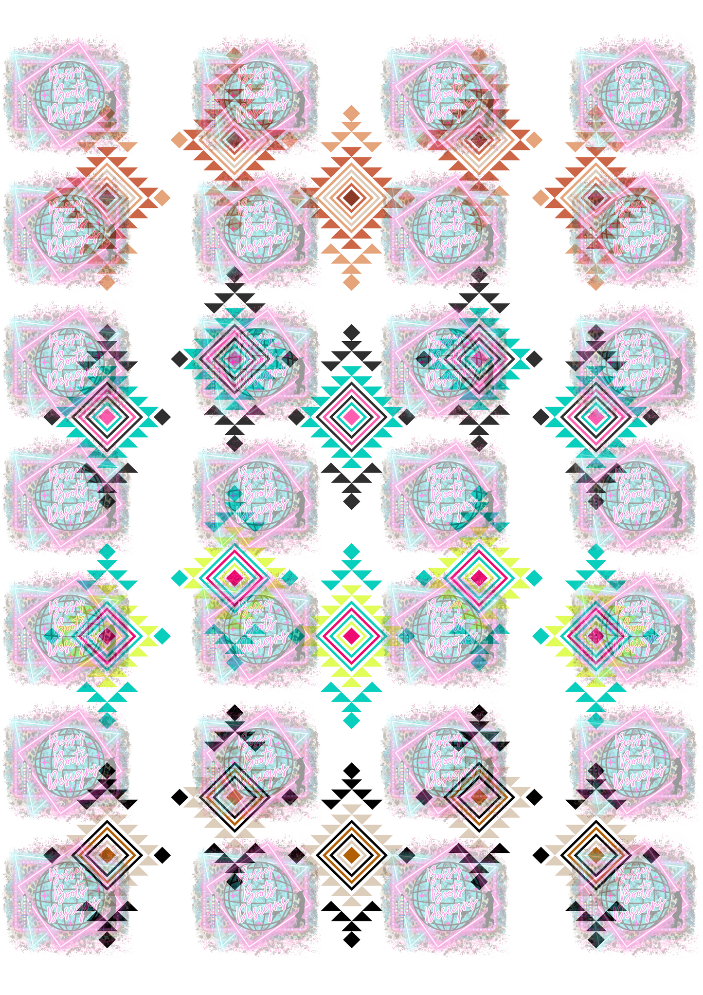 Exclusive Freshie Decal Sheet- Aztec 1