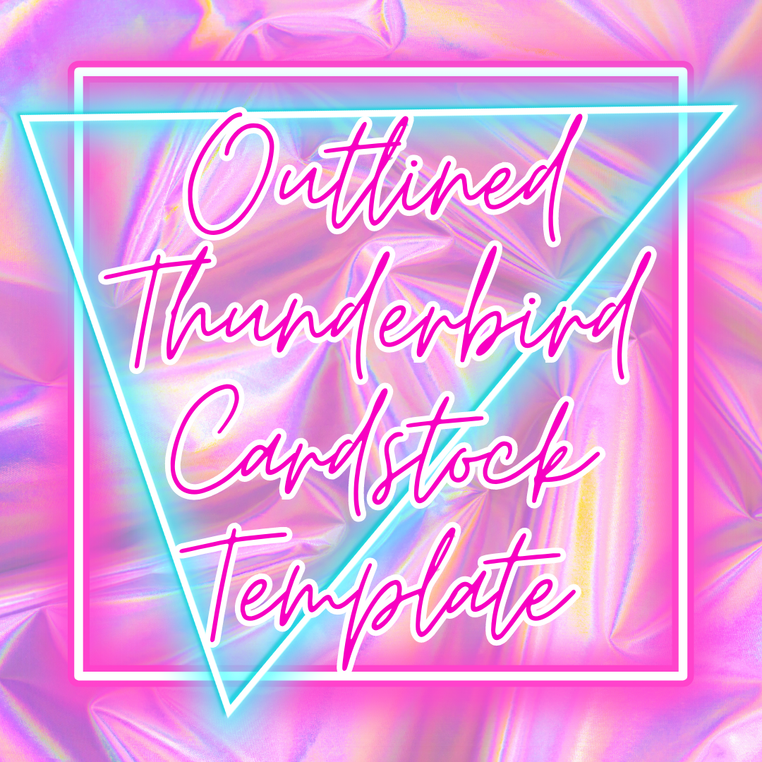 Outlined Thunderbird Cardstock Template