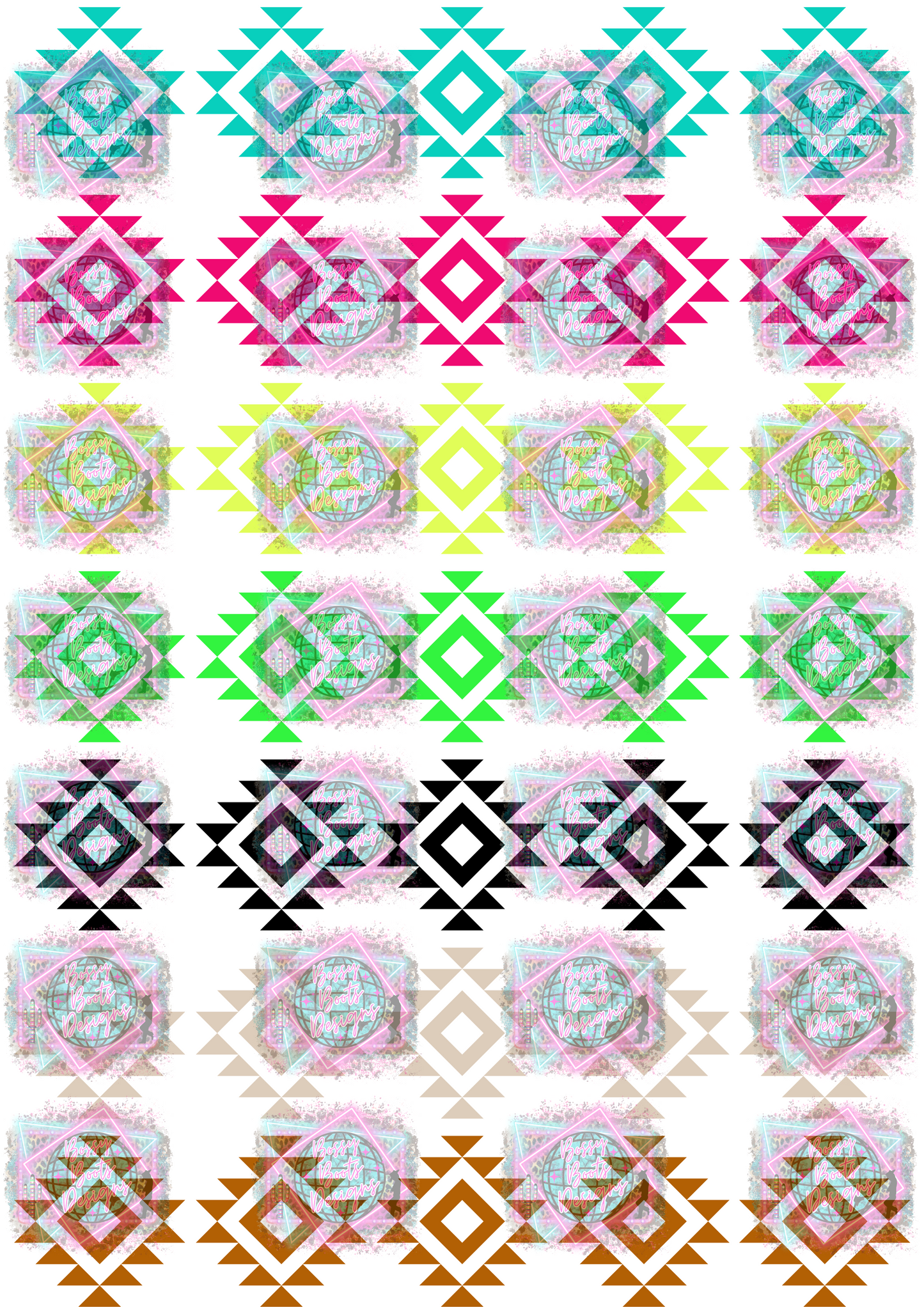 Exclusive Freshie Decal Sheet- Aztec 2