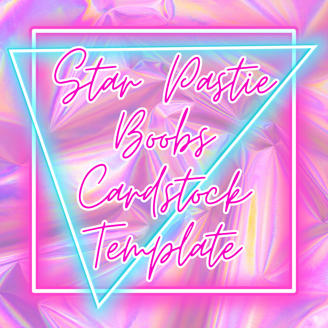 Star Pastie Boobs Cardstock Template