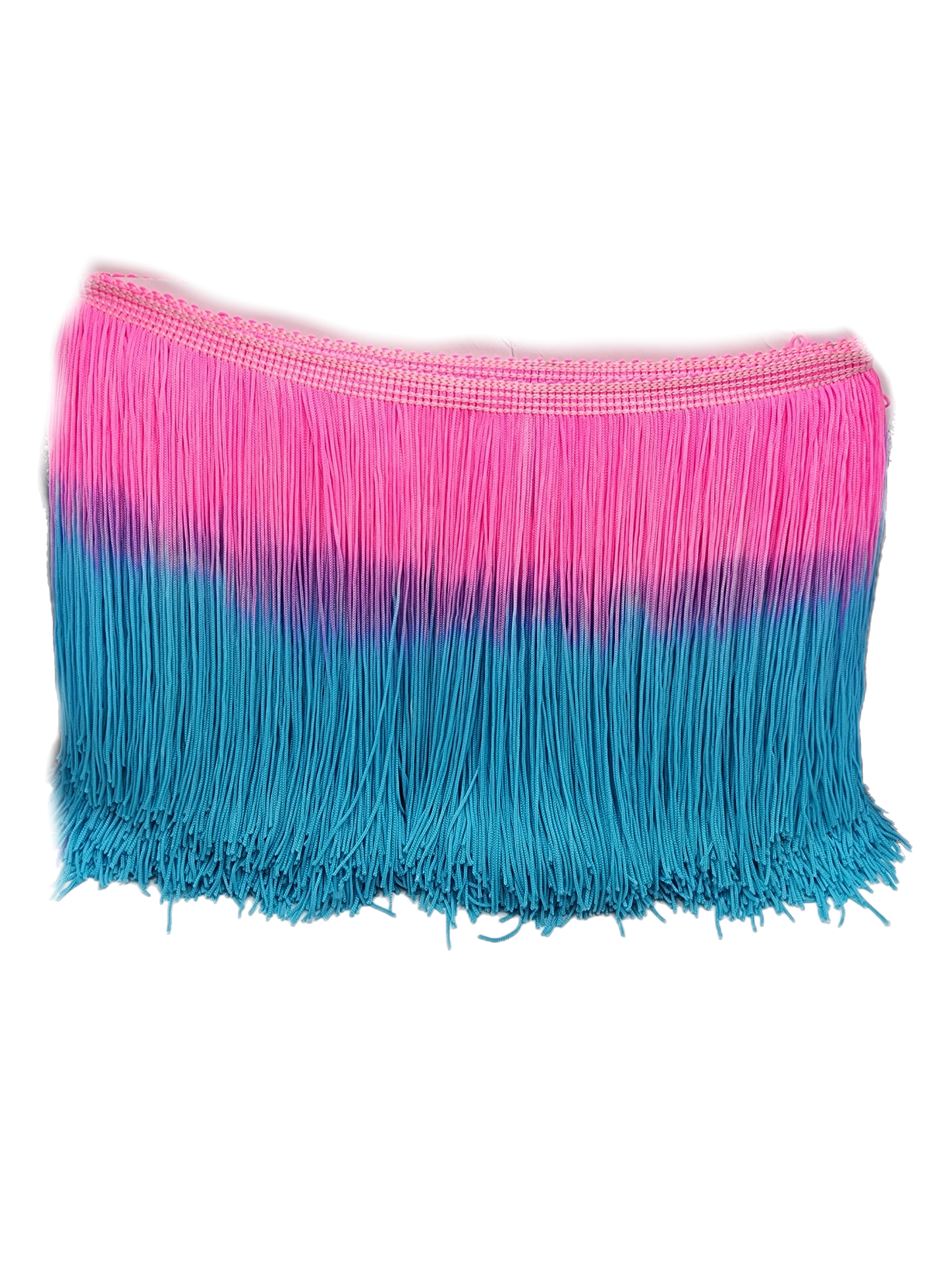 Pink Purple Blue Ombre Fringe