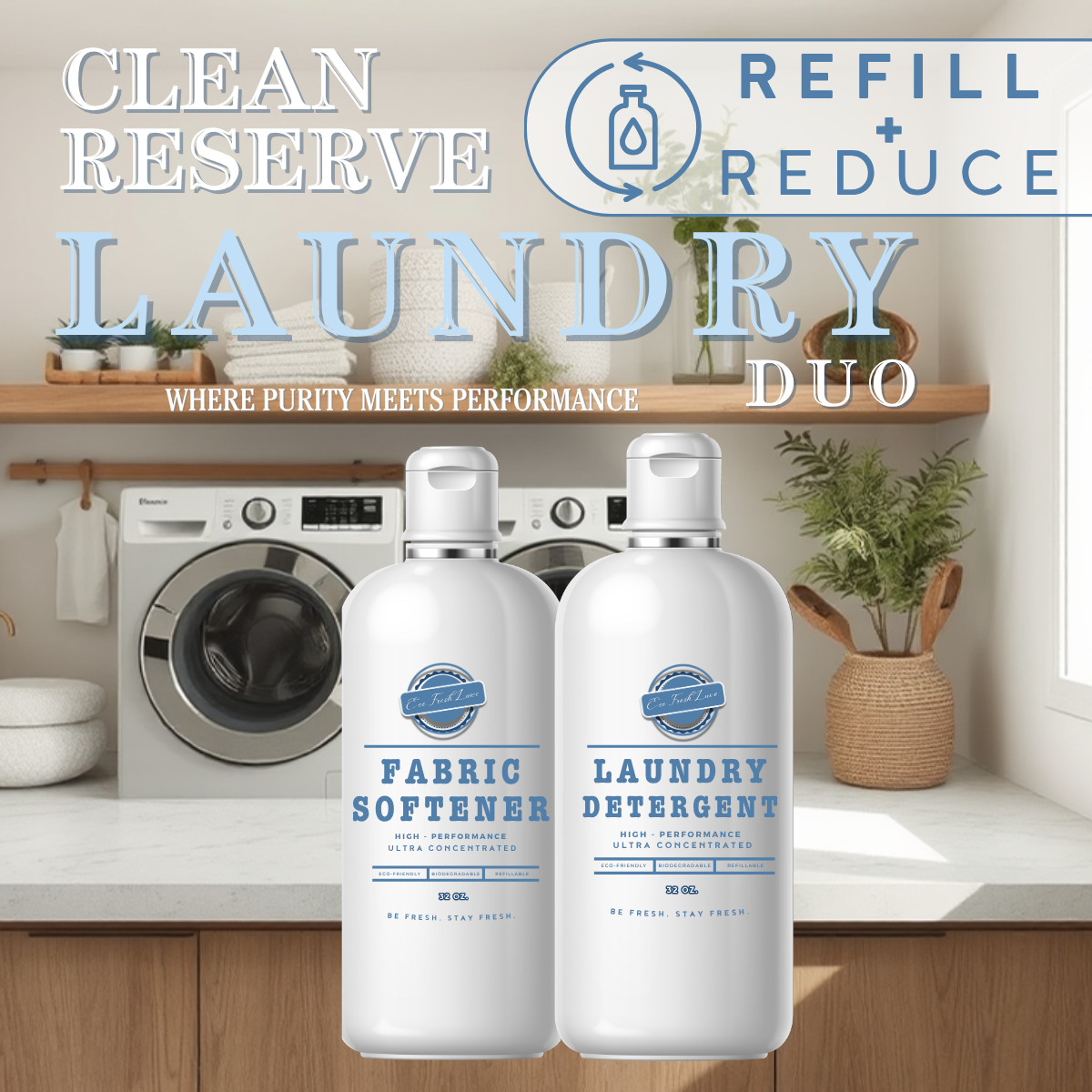 Unscented Laundry Liquid and Fabric Softener Duo*
