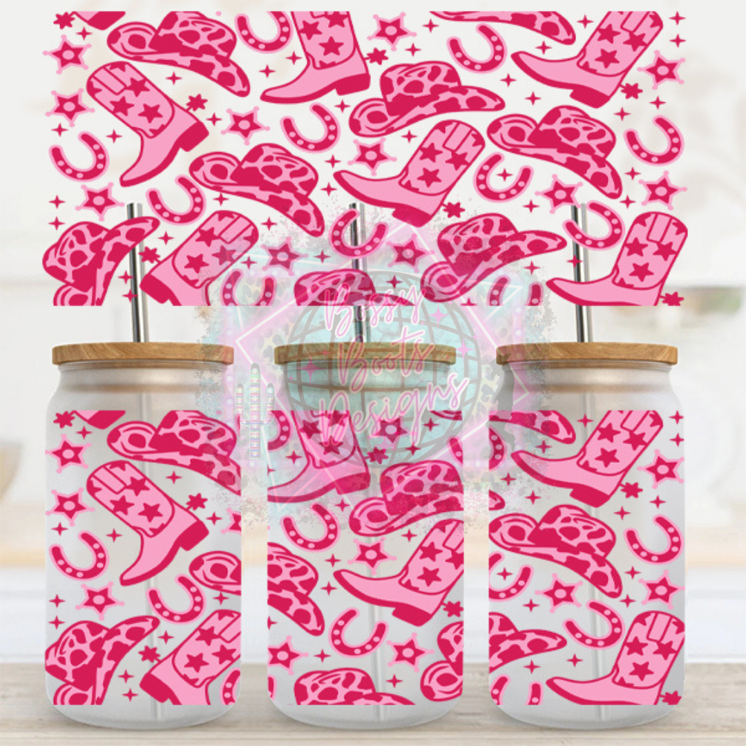 16oz UV DTF cup Wrap- Boots