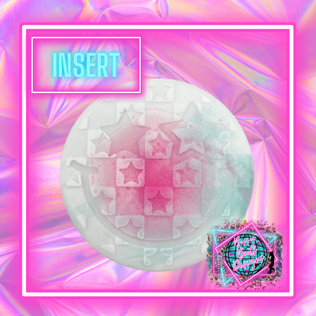 Checkered Star Smiley Insert