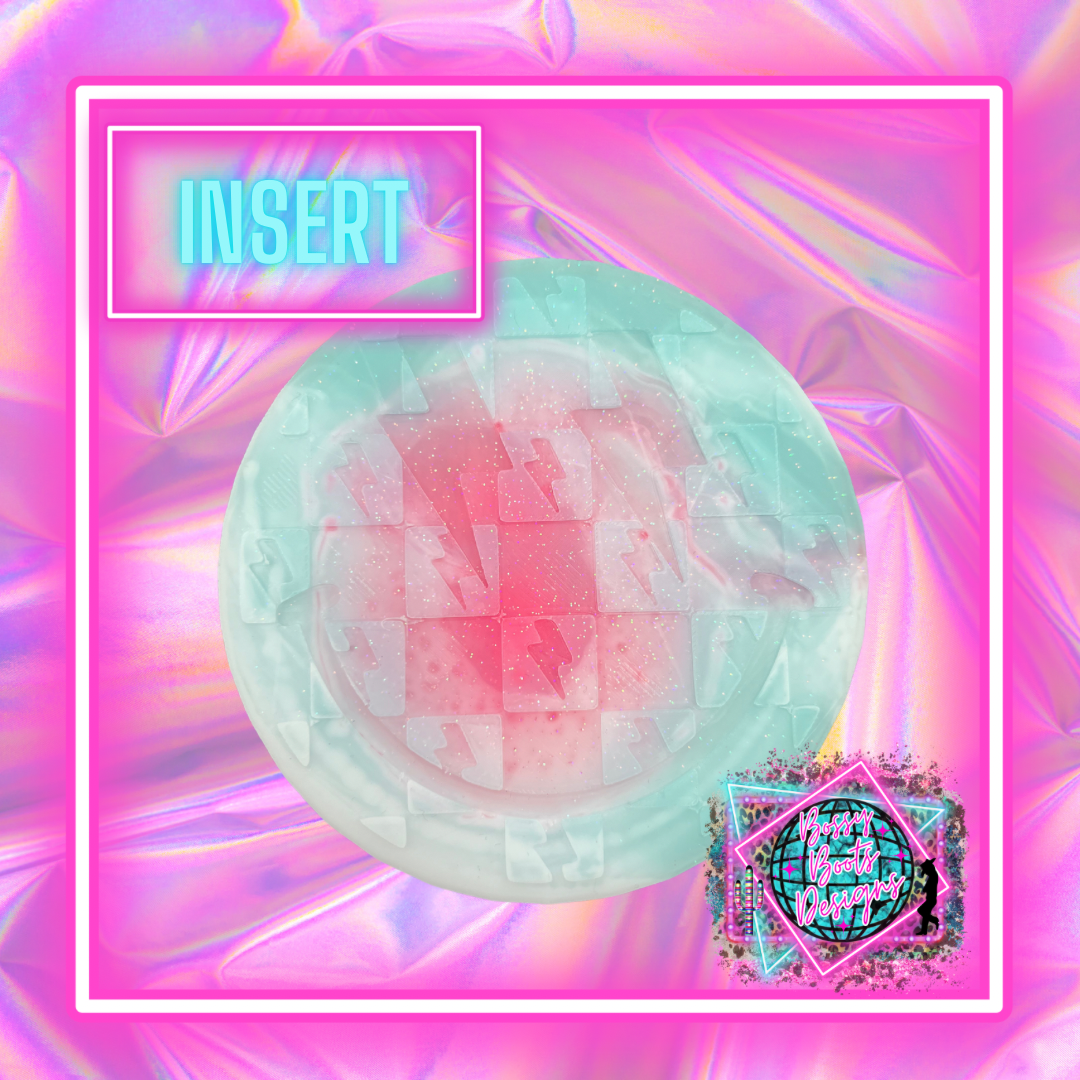 Checkered Bolts Smiley Insert