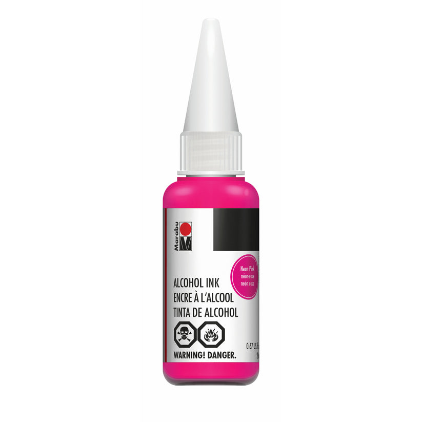 Marabu Alcohol Ink .68oz - Neon Pink
