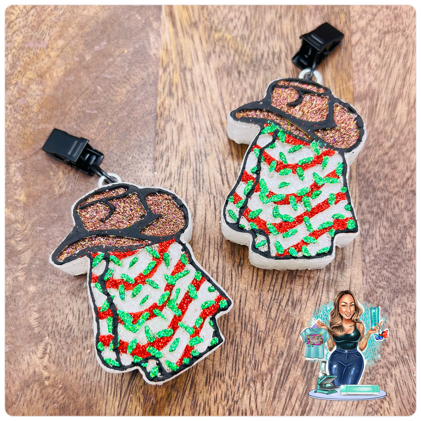 Cowboy Christmas Snack Cake Vent Clips