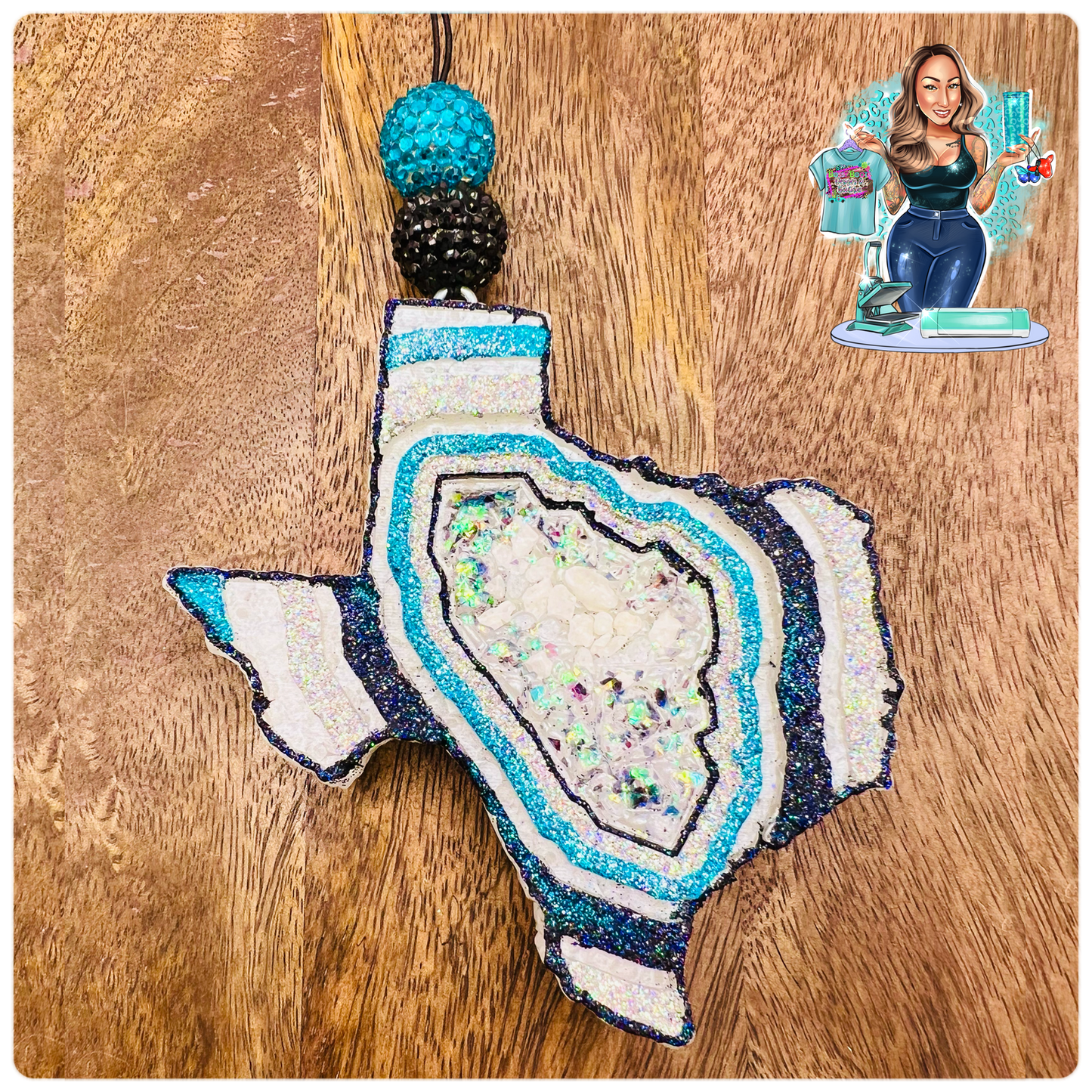 3D Solid Geode Texas