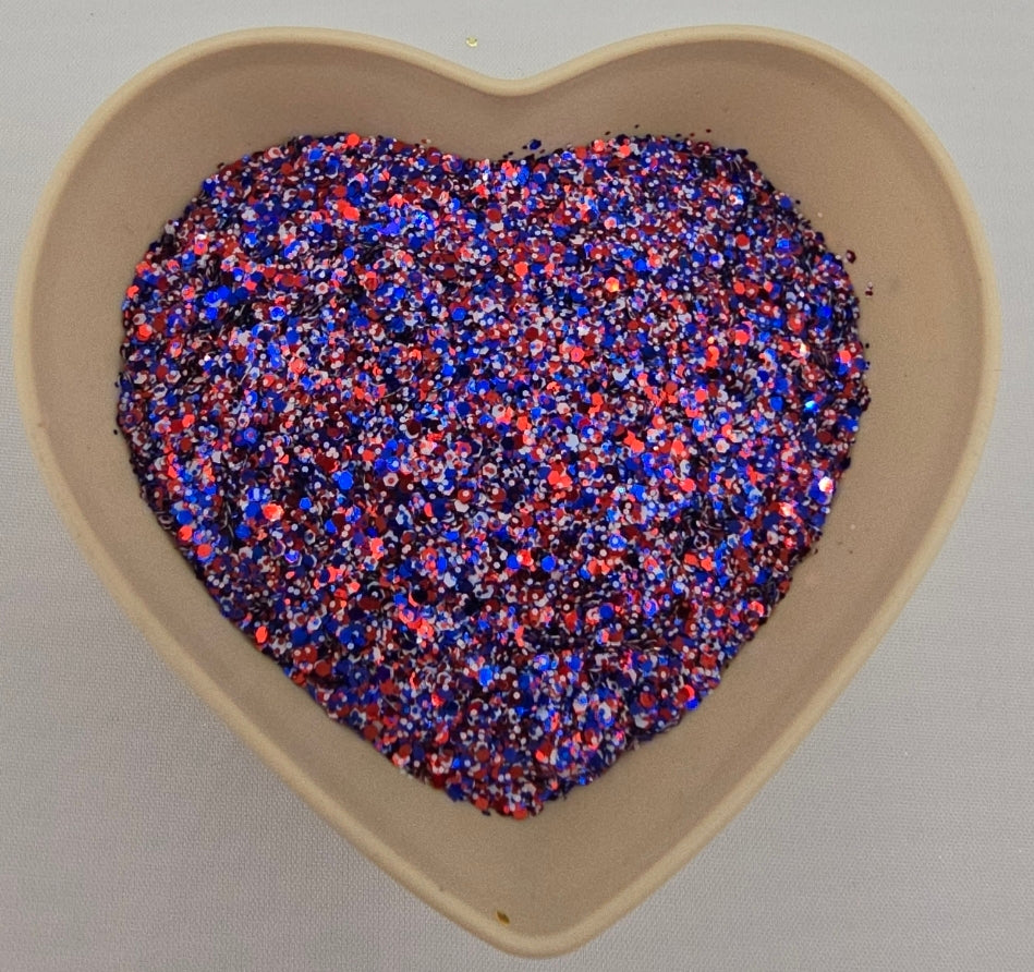 Patriotic Mini Chunky Mix Glitter