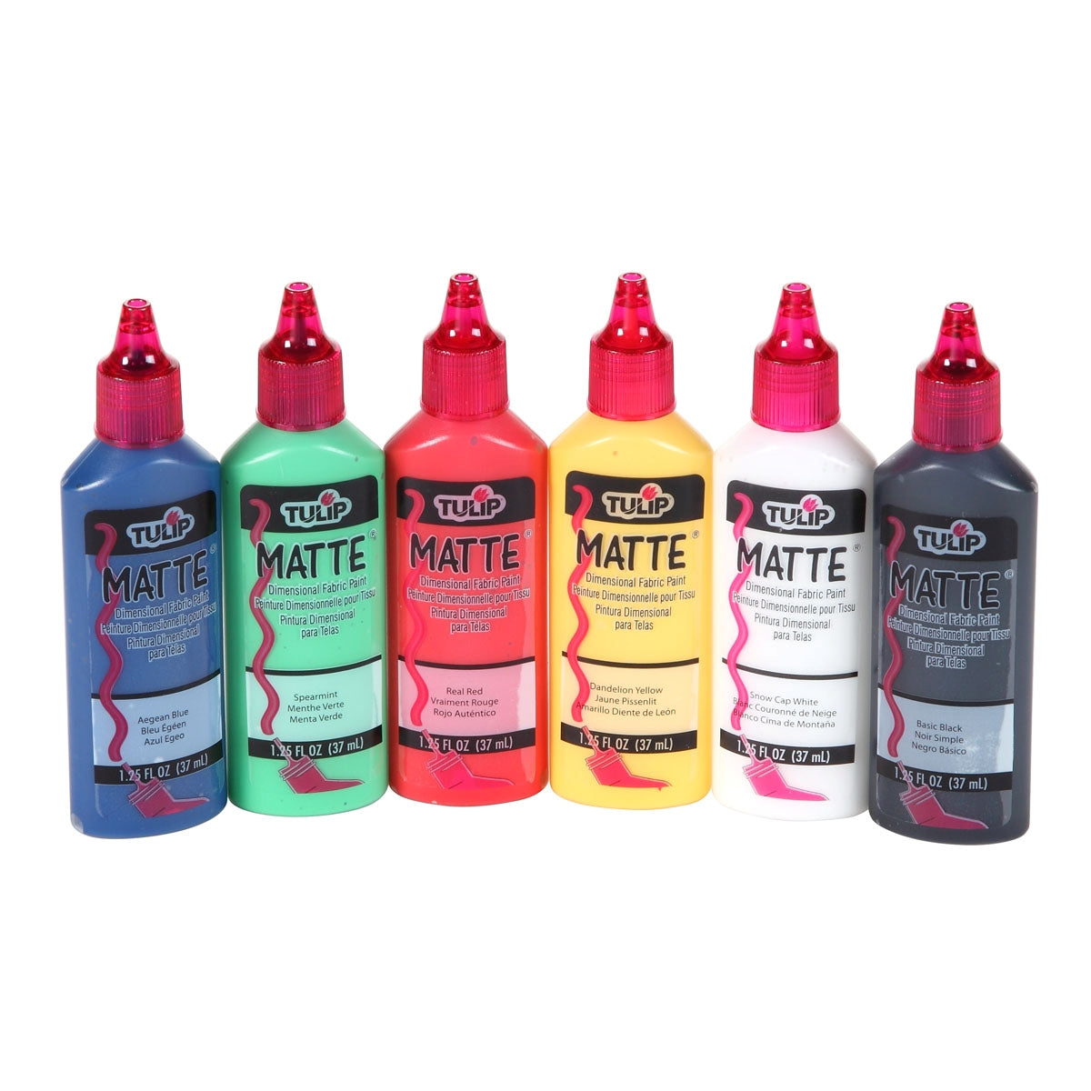 Tulip Dimensional Fabric Paint Matte 6 Pack Clearance