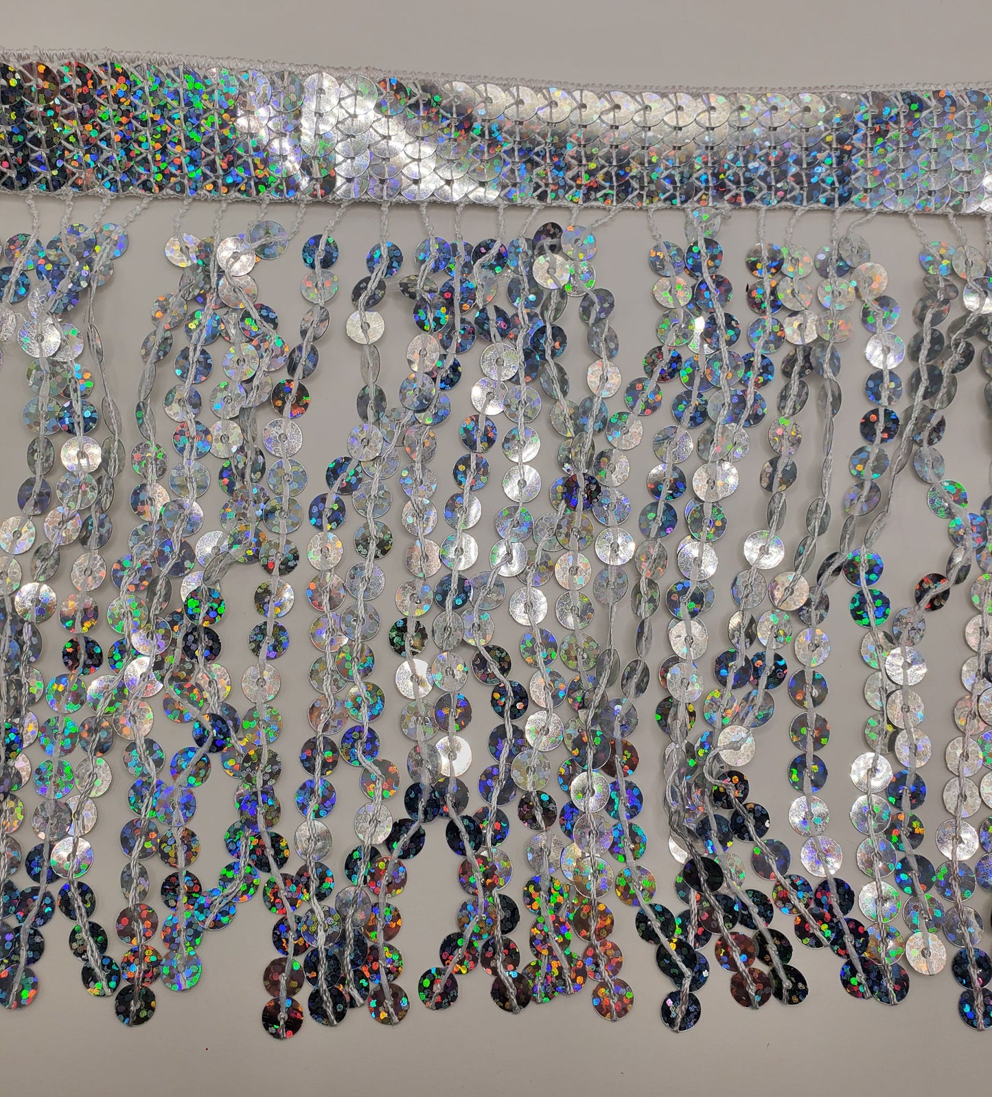 Silver Sequin Fringe