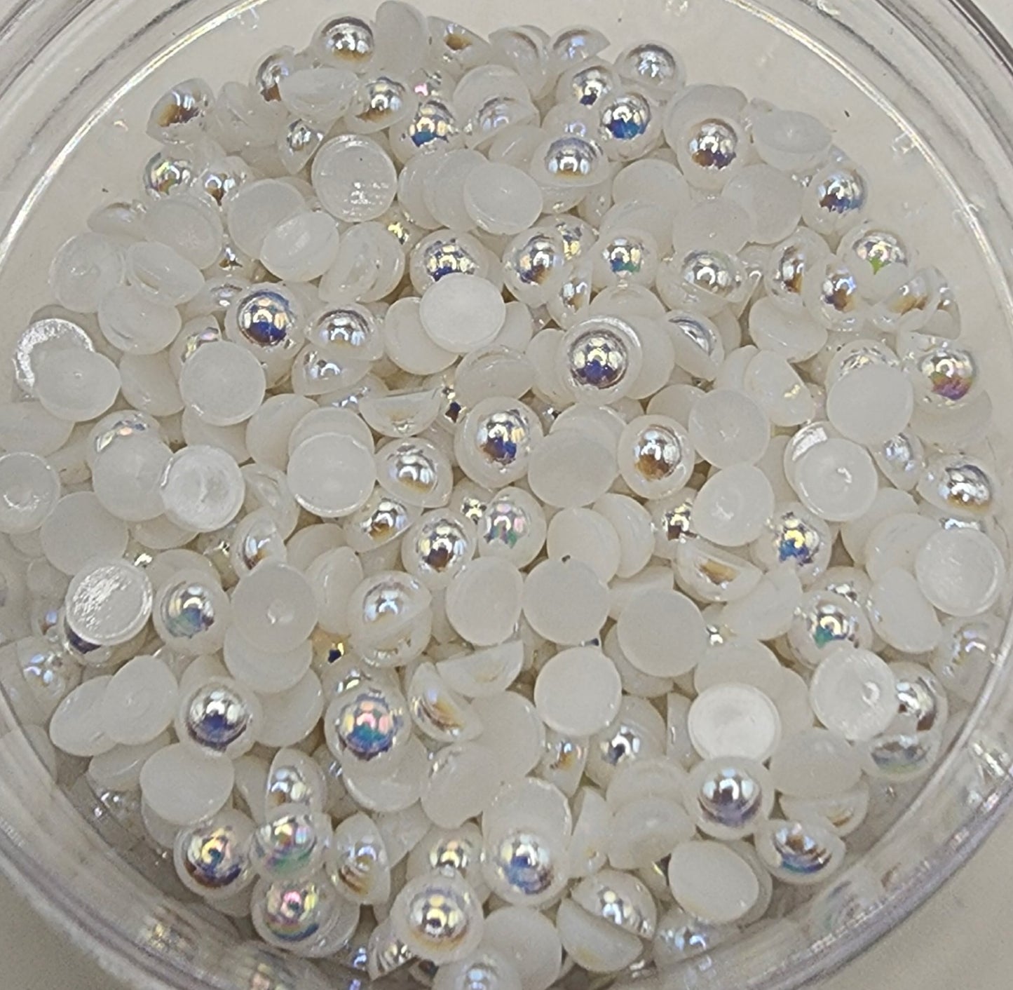 White AB Half Pearl 4mm