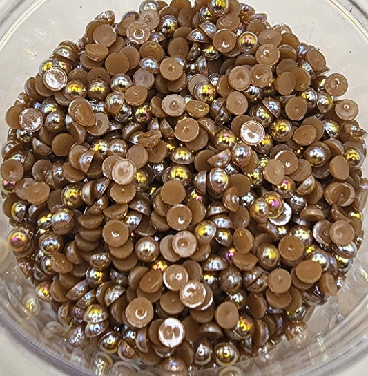 Coffee AB Half Pearl 3mm