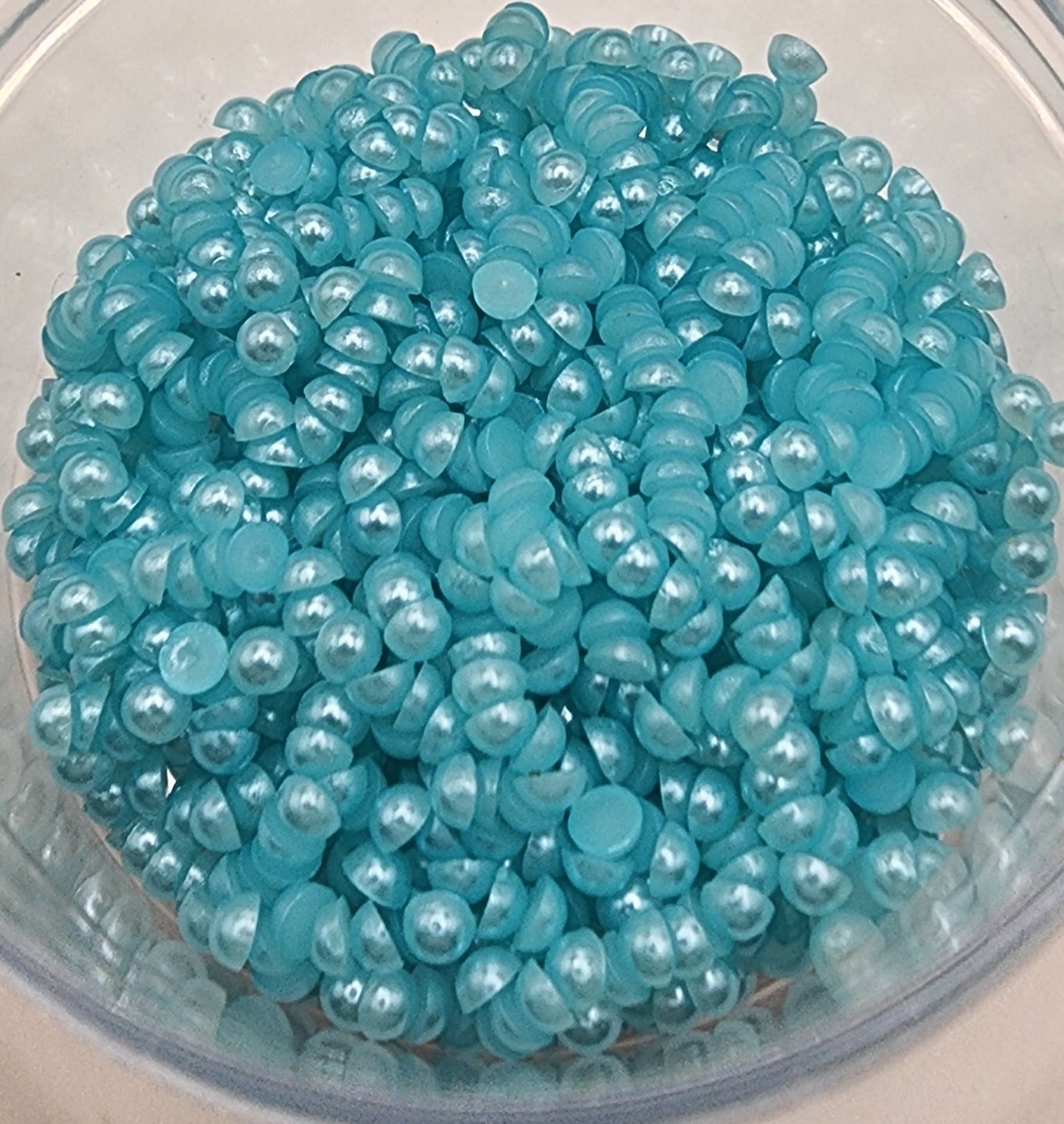 Aquamarine Half Pearl 3mm