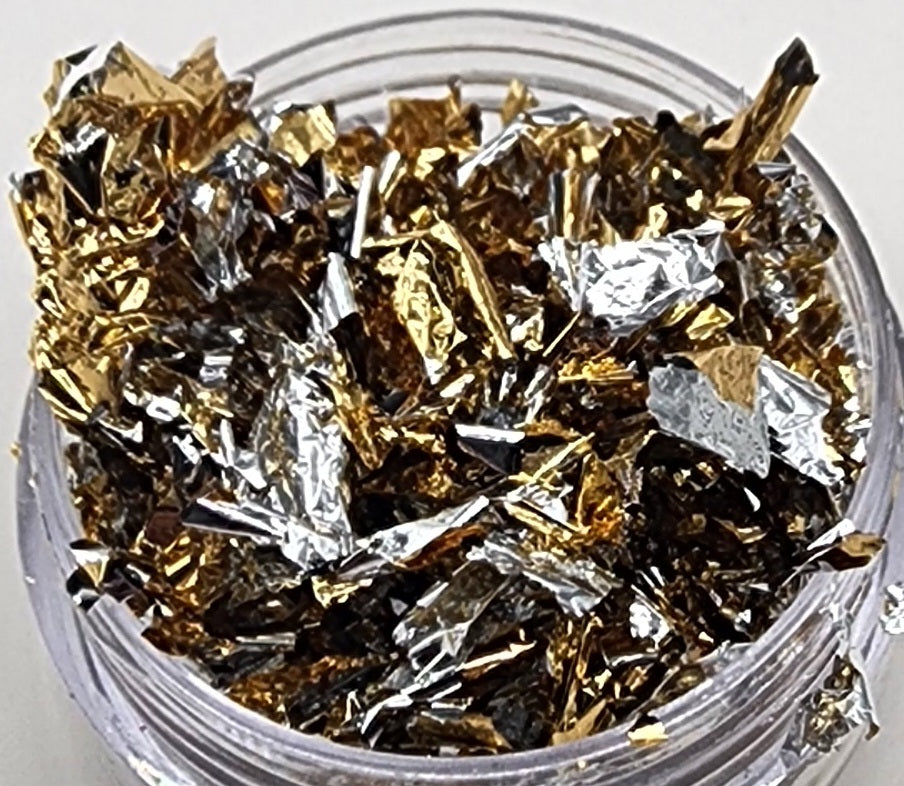 Gold and Silver Foil Flakes – Cured Aroma Beads