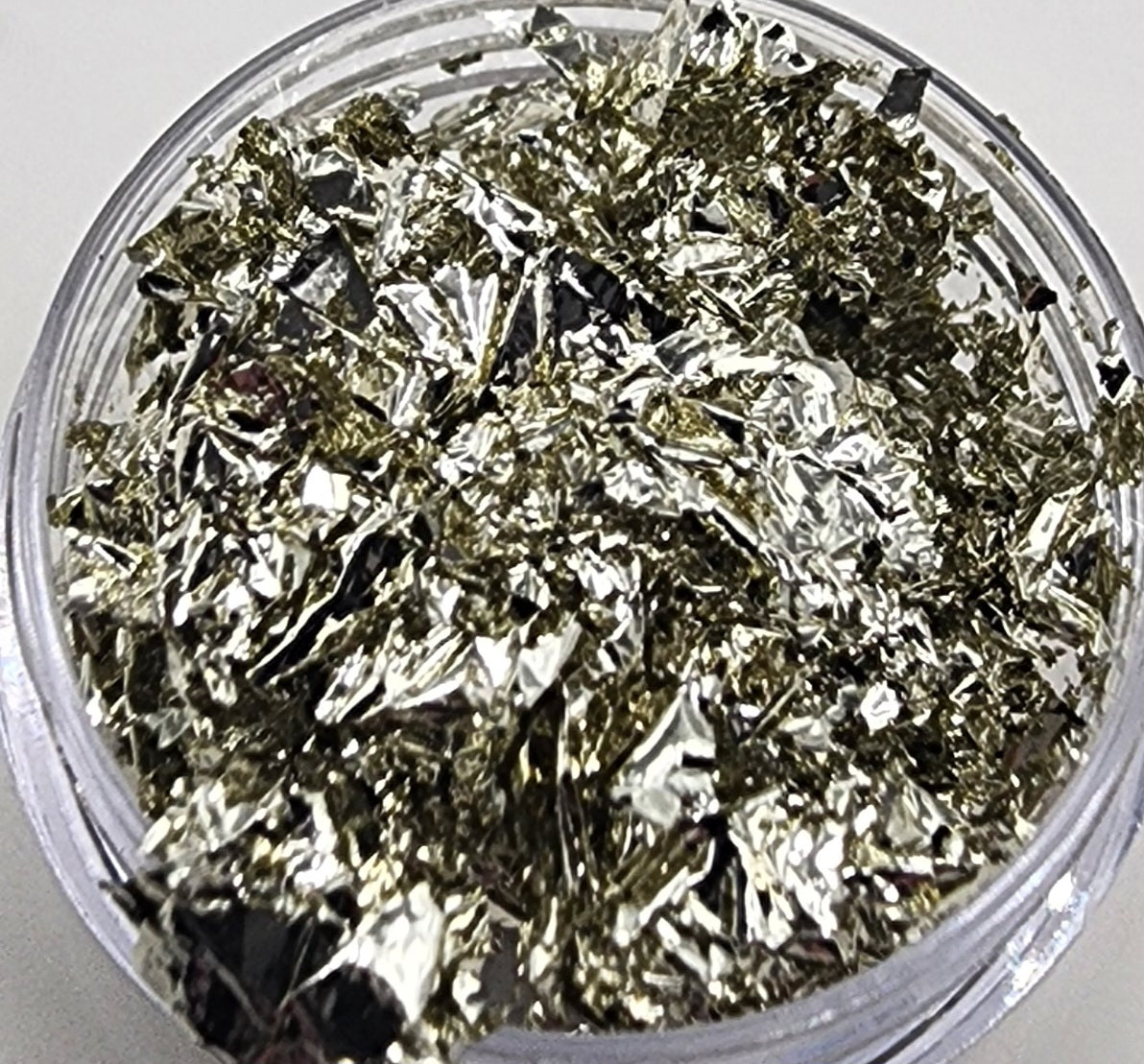 Light Champagne Silver Foil Flakes