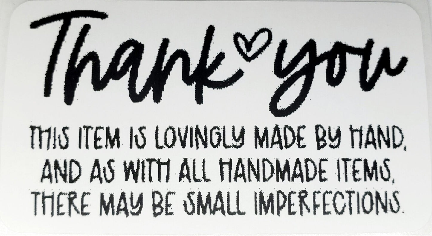 Thank You Lovingly Handmade Stickers