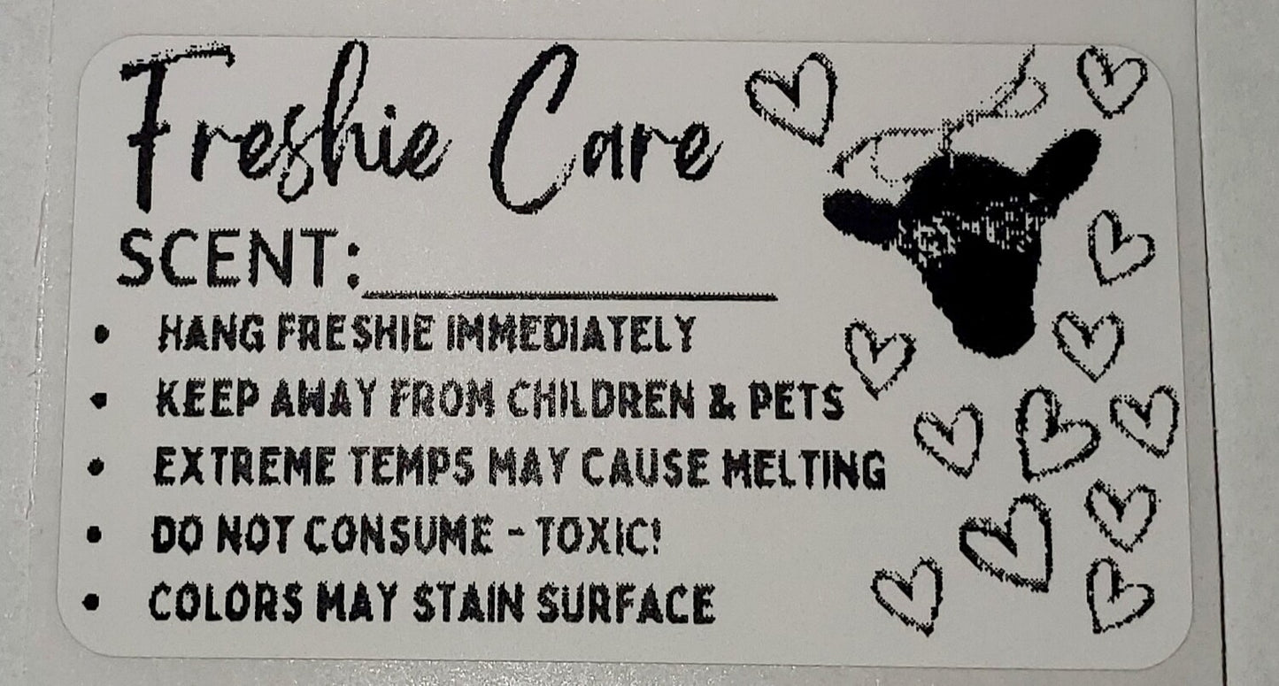 Freshie Care & Scent Stickers