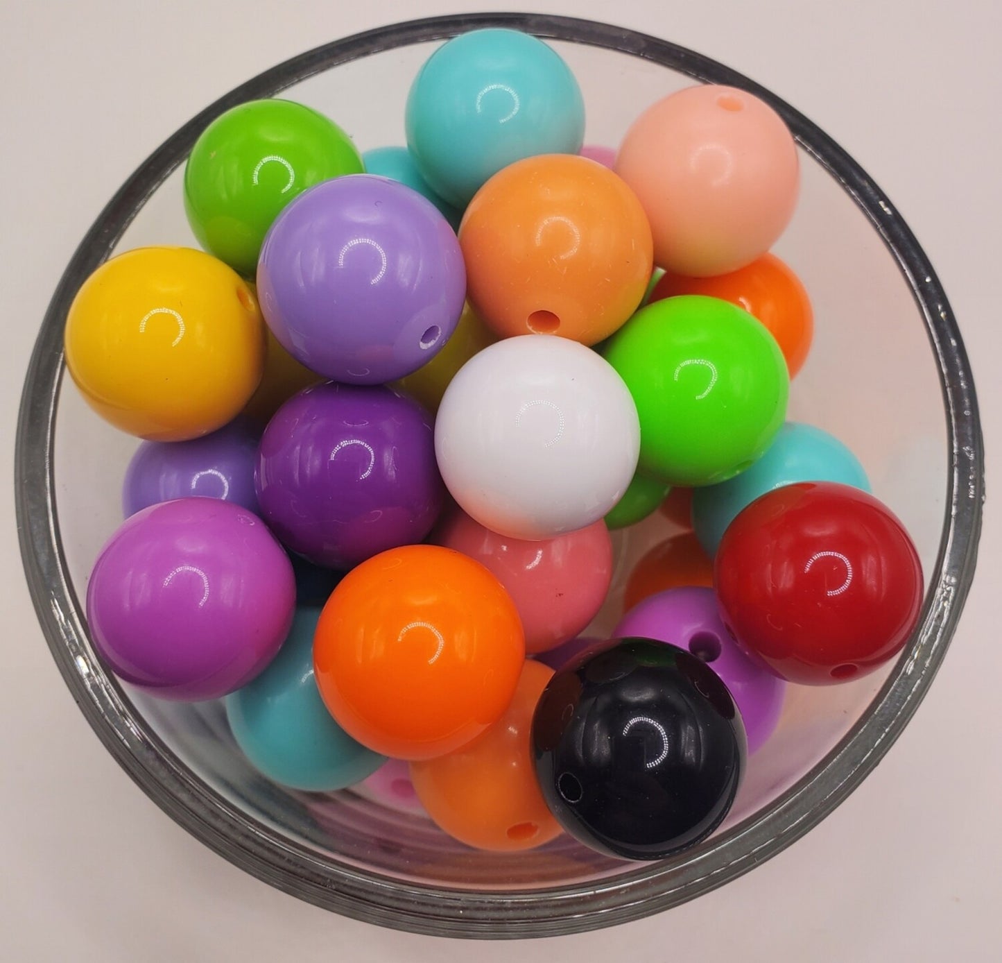 Solid 20mm Bubblegum Beads