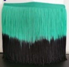 Turquoise Black Ombre Fringe