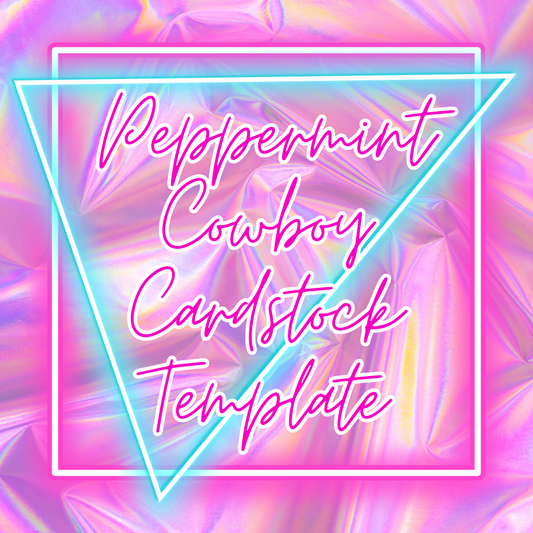 Peppermint Cowboy Cardstock Template