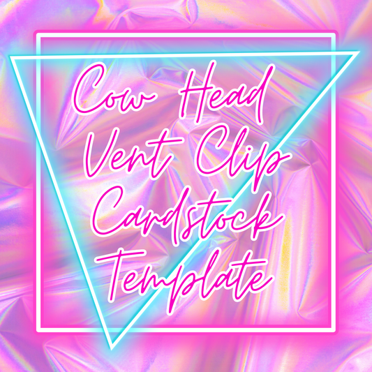 Cow Head Vent Clips Cardstock Template