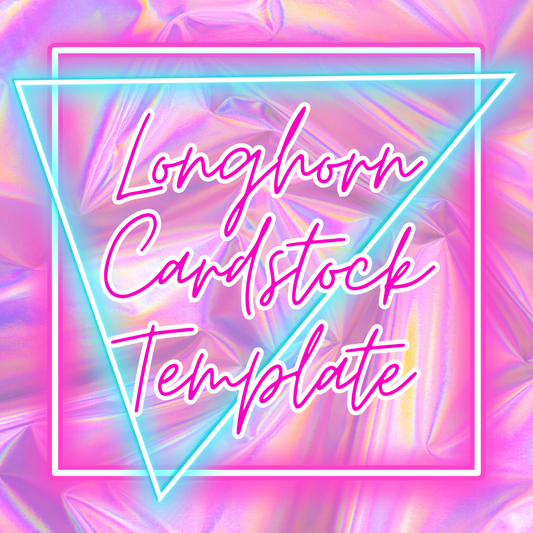 Longhorn Cardstock Template