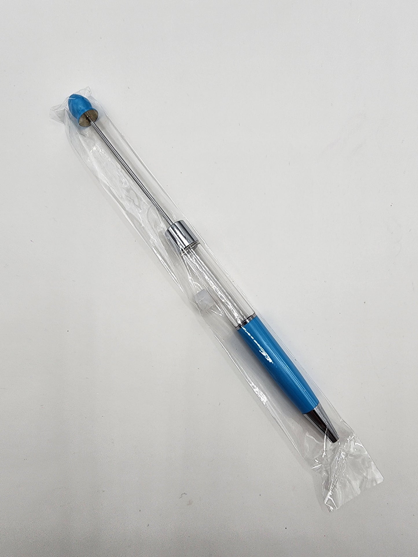 Blue Snowglobe Beadable Pen