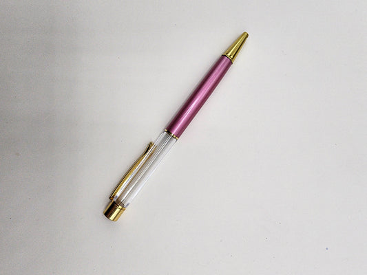 Purple Rhinestone Tip Snowglobe Pen
