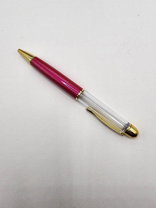 Hot Pink Wide Barrel Snowglobe Pen