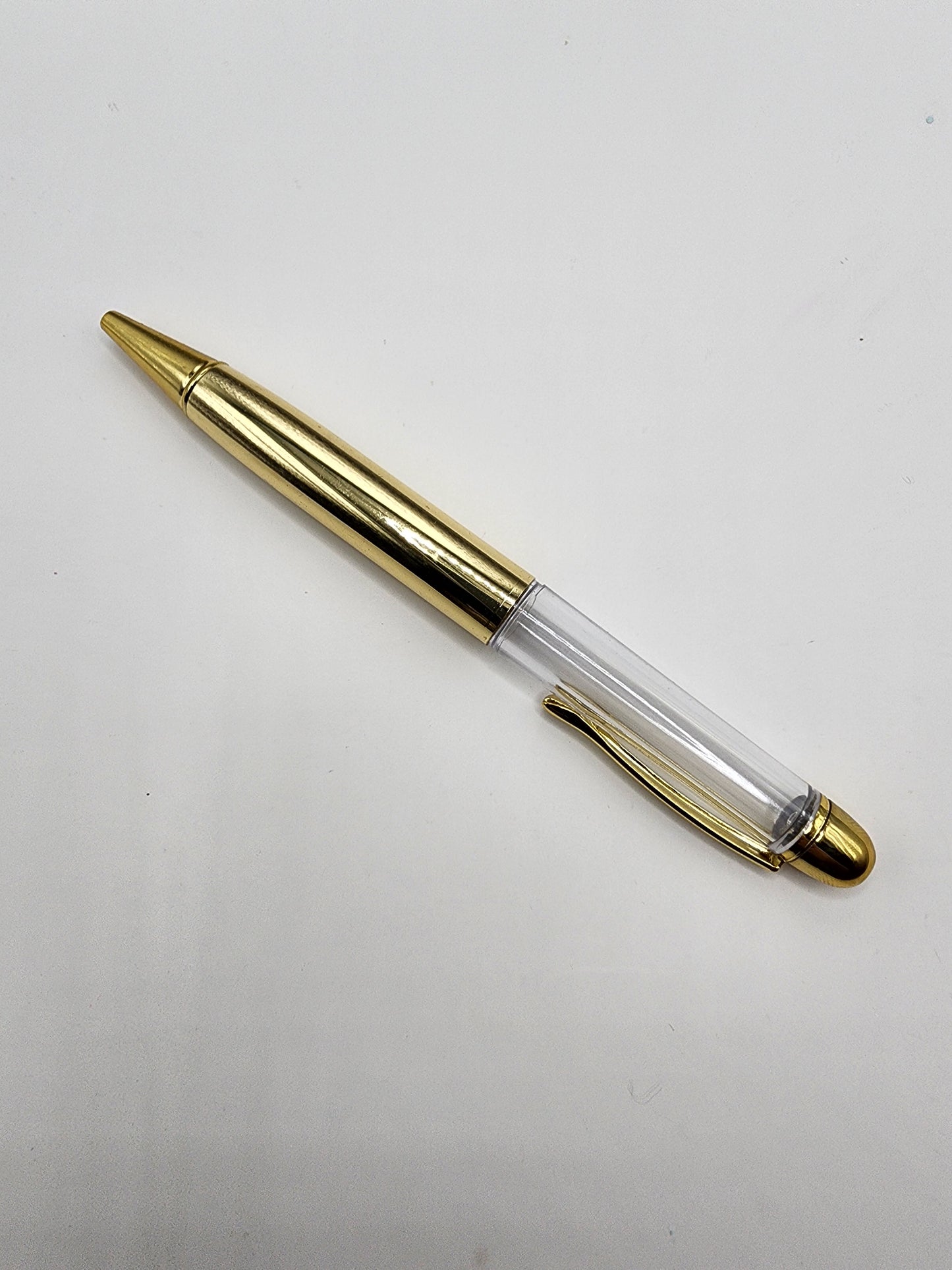 Gold Wide Barrel Snowglobe Pen