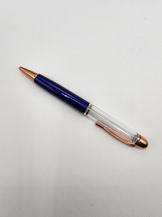 Dark Blue Wide Barrel Snowglobe Pen