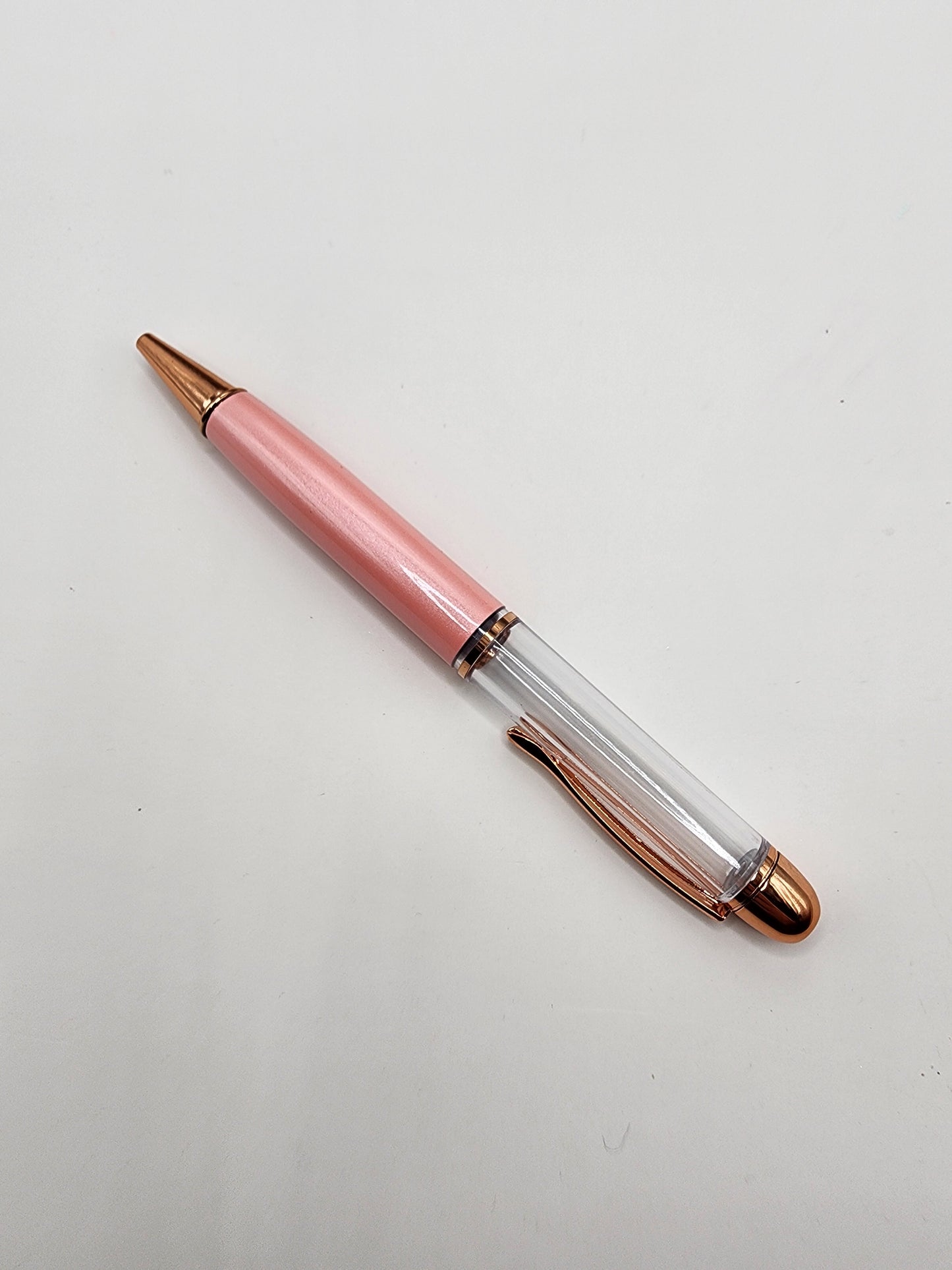 Peach Wide Barrel Snowglobe Pen