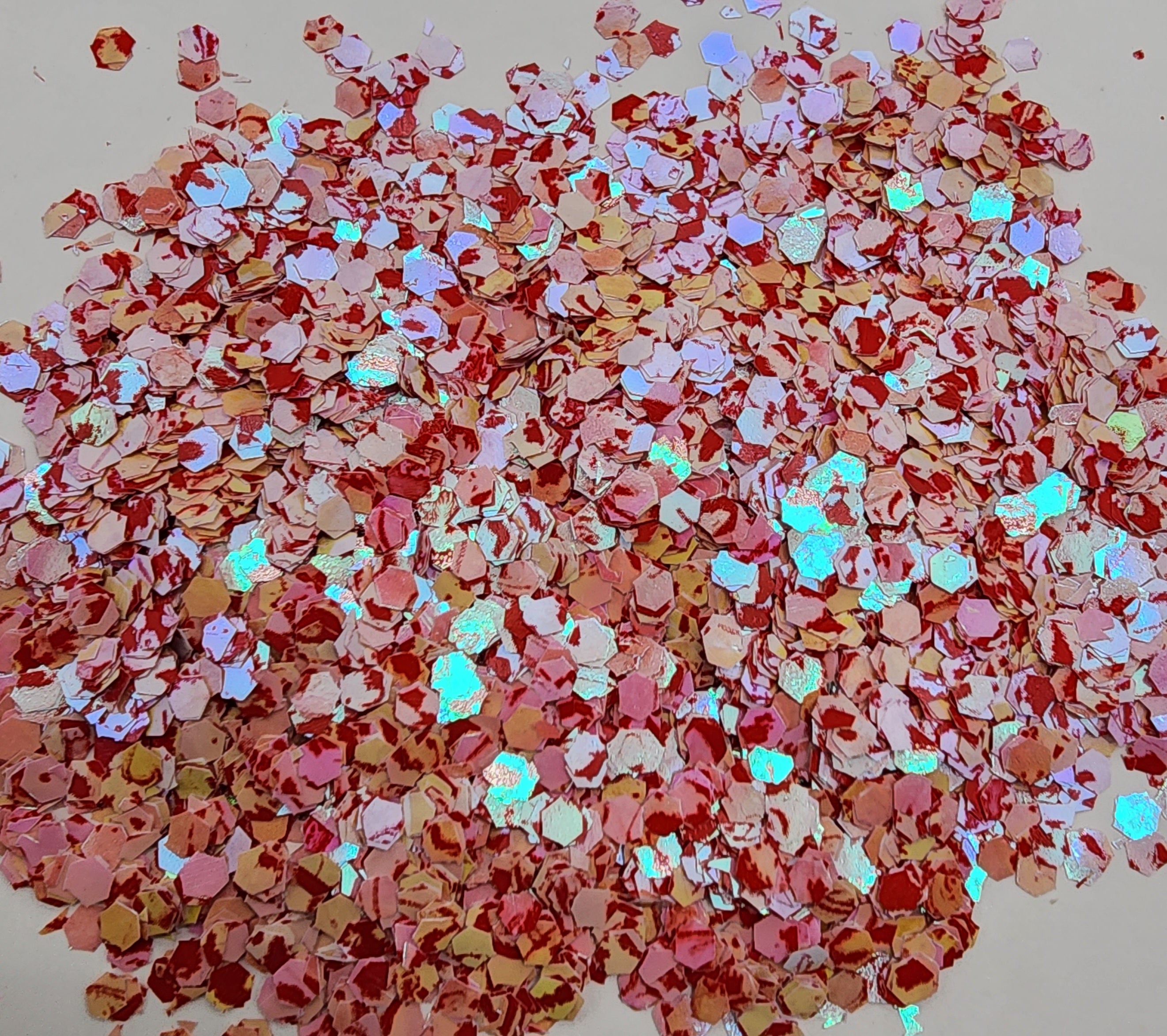 Blood Splatter Chunky Glitter Cured Aroma Beads