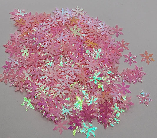 Pink Snowflake Glitter