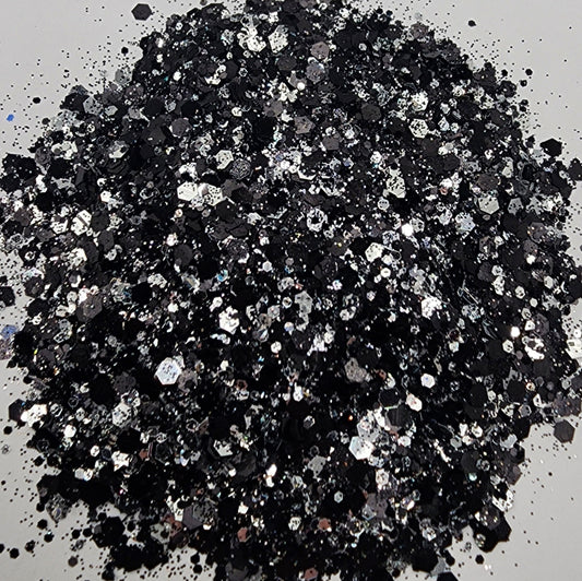 Black Diamonds  Chunky Mix Glitter