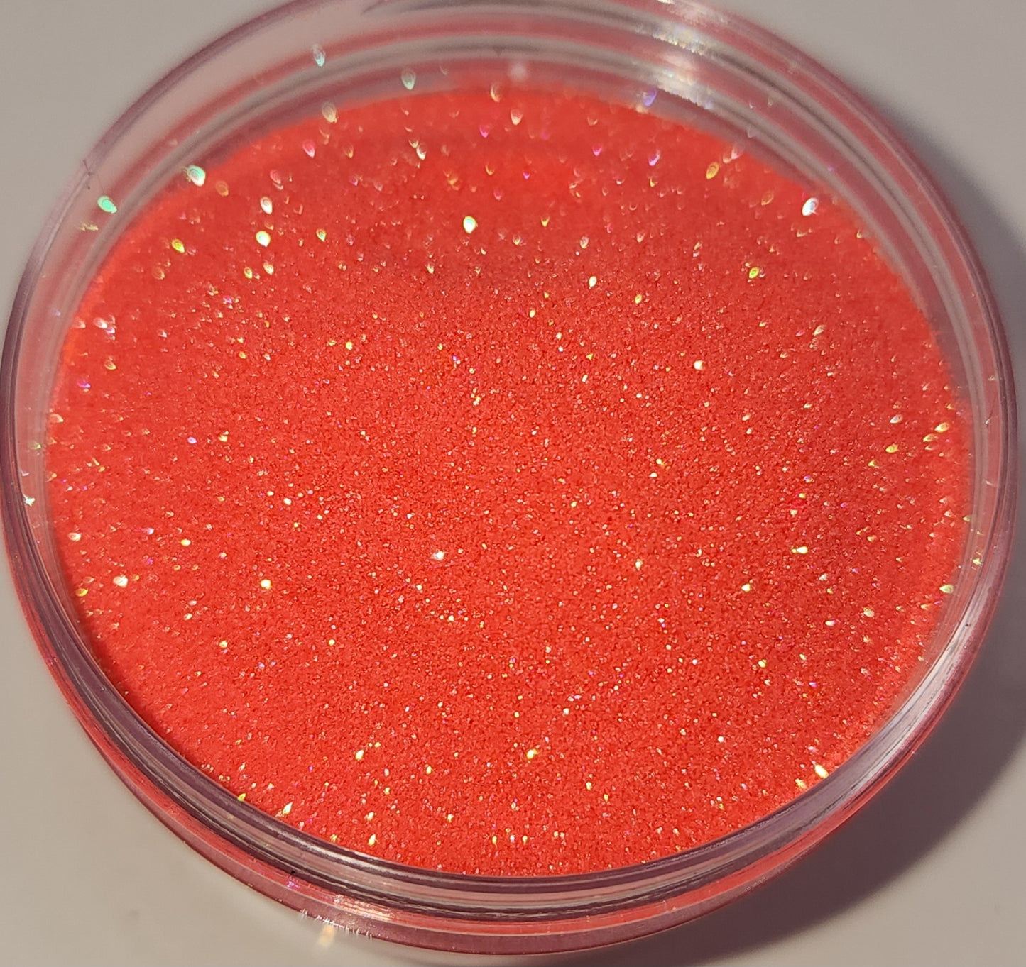 Neon Coral Iridescent Glitter Dust