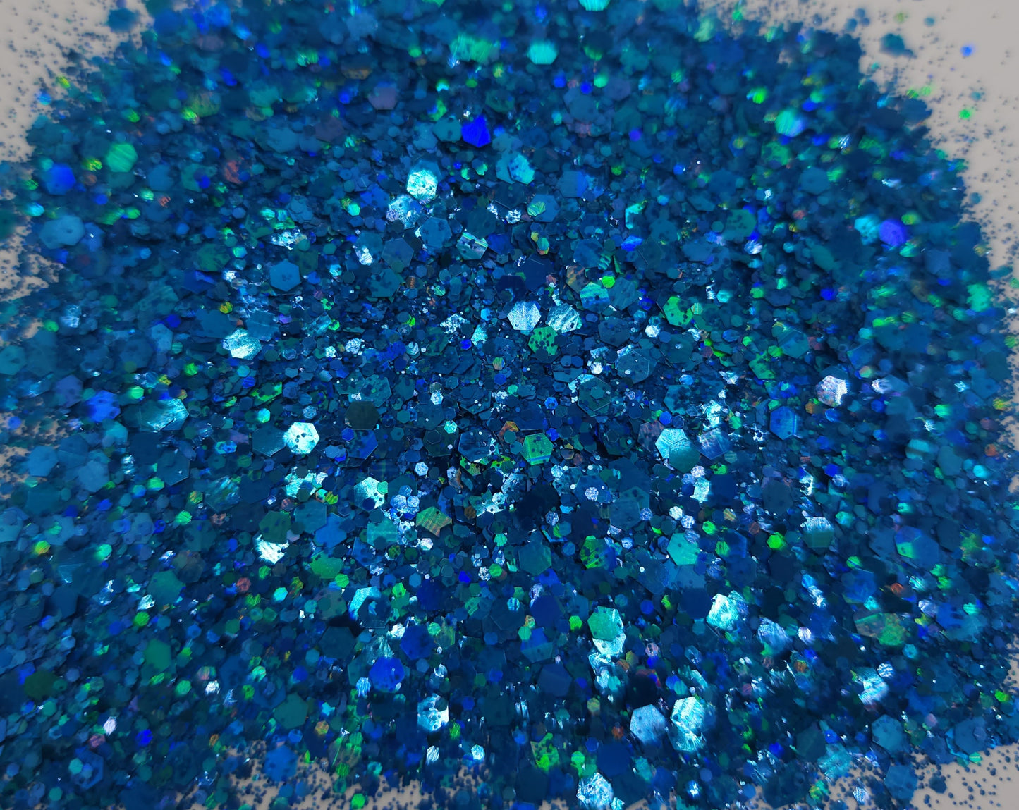 Turquoise Holographic Chunky Mix Glitter