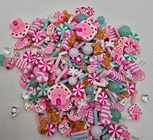 Pink Christmas Polymer Clay