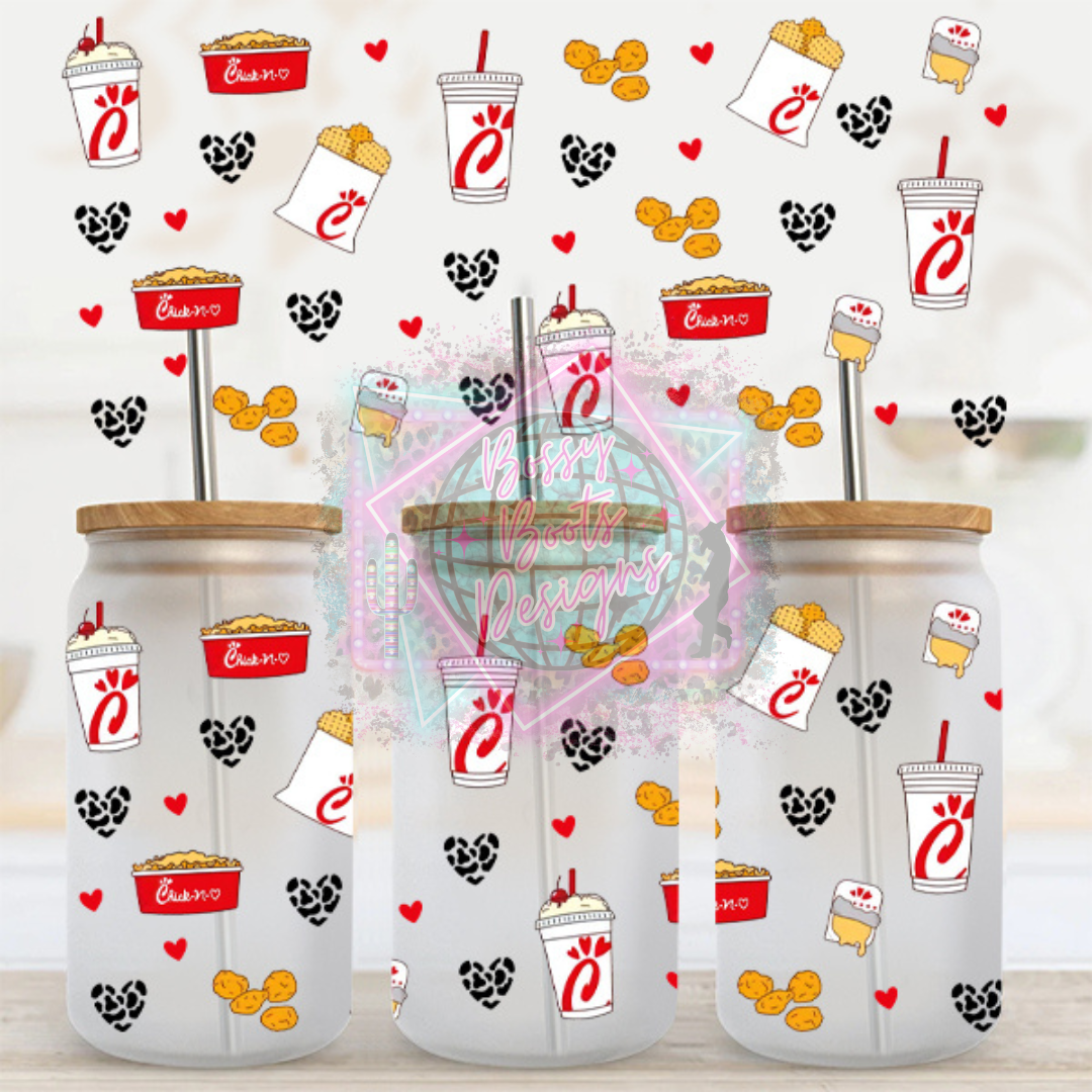 16oz UV DTF Cup Wrap- Chic Fil A