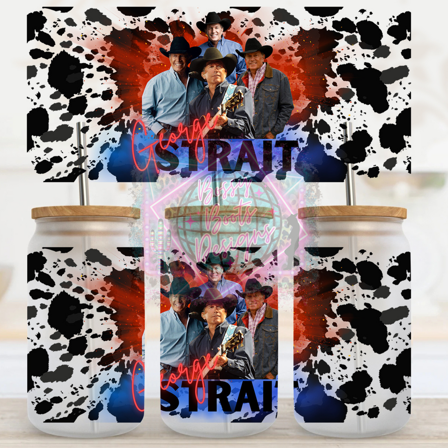 16oz UV DTF Cup Wrap- Damn Strait (Exclusive)