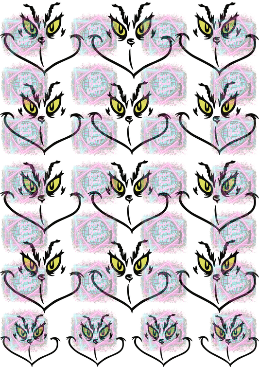 Exclusive Freshie Decal Sheet- Mean One Face