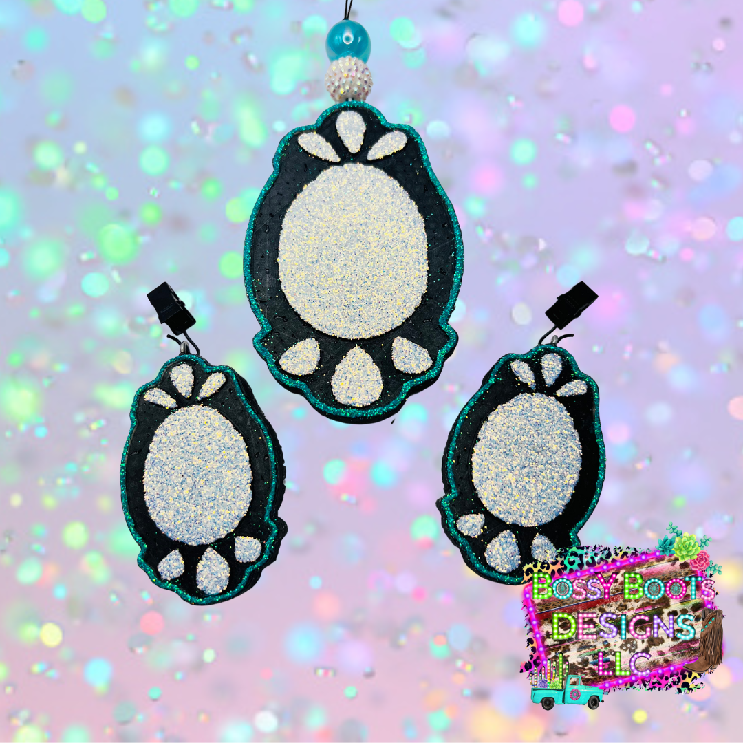 Turquoise Pendant Vent Clips