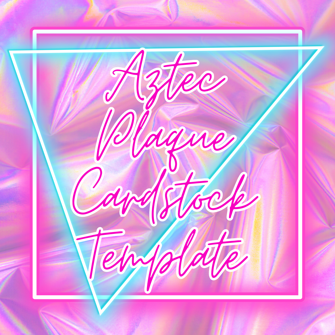Aztec Plaque Cardstock Template