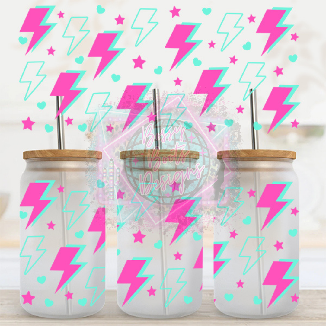 16oz UV DTF cup Wrap- Bolts