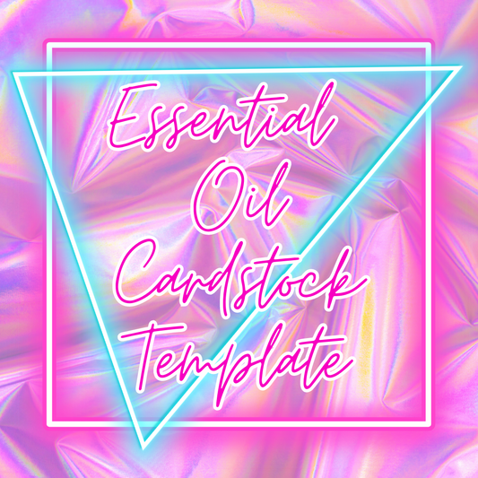 Essential Oil Cardstock Template