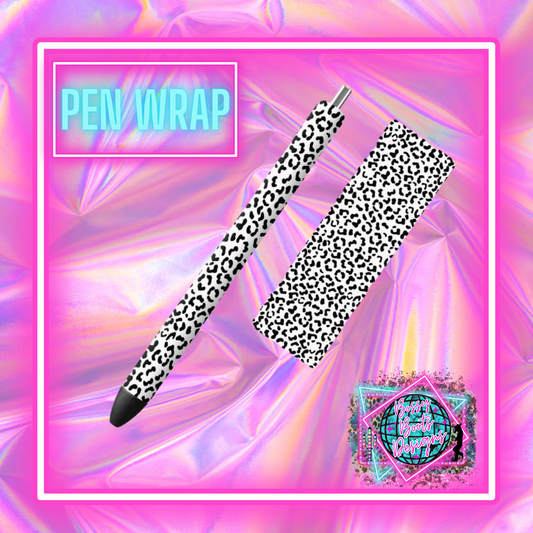 UV DTF Pen Wrap- Black Leopard